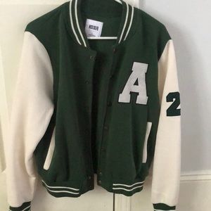 Green and white jacket